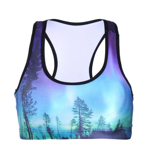 Pattern Sports Top - Fashionable Crop Top or Sports Bra