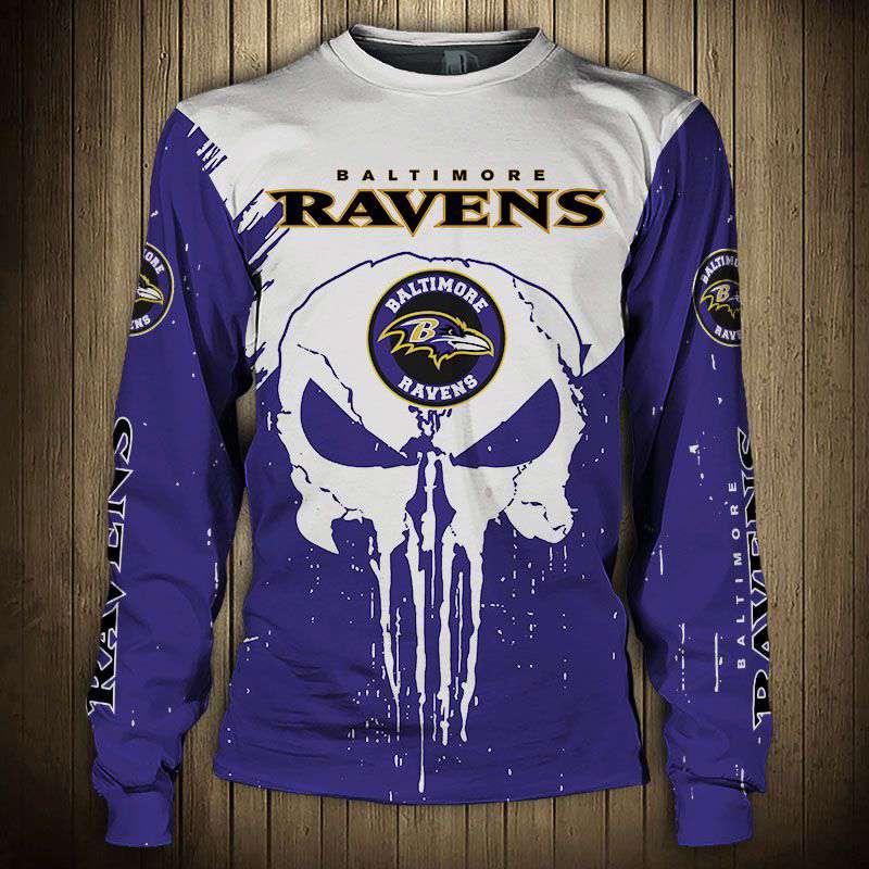 Men’s Baltimore Ravens Sweatshirt Punisher - Unique Super Bowl Style
