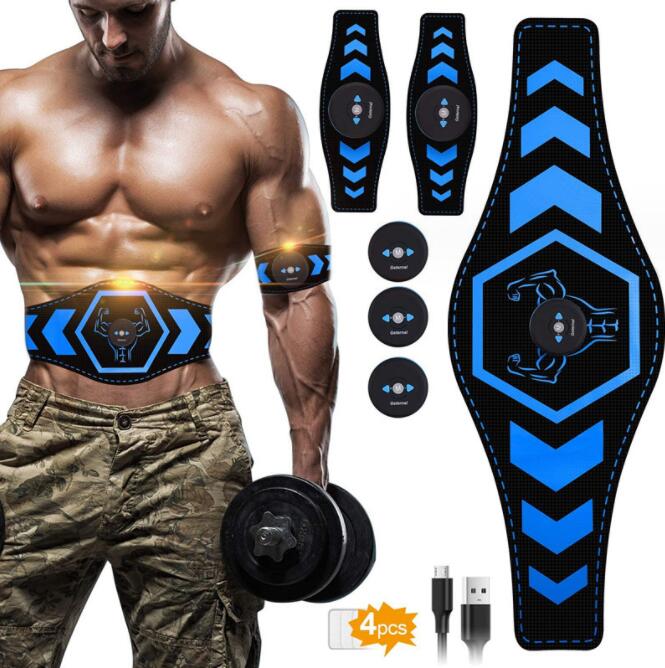 Ems Abdominal Arm Trainer Body Slimming Belt Abs Muscle Stimulator Toner For Home Gym Fitness Exercise
