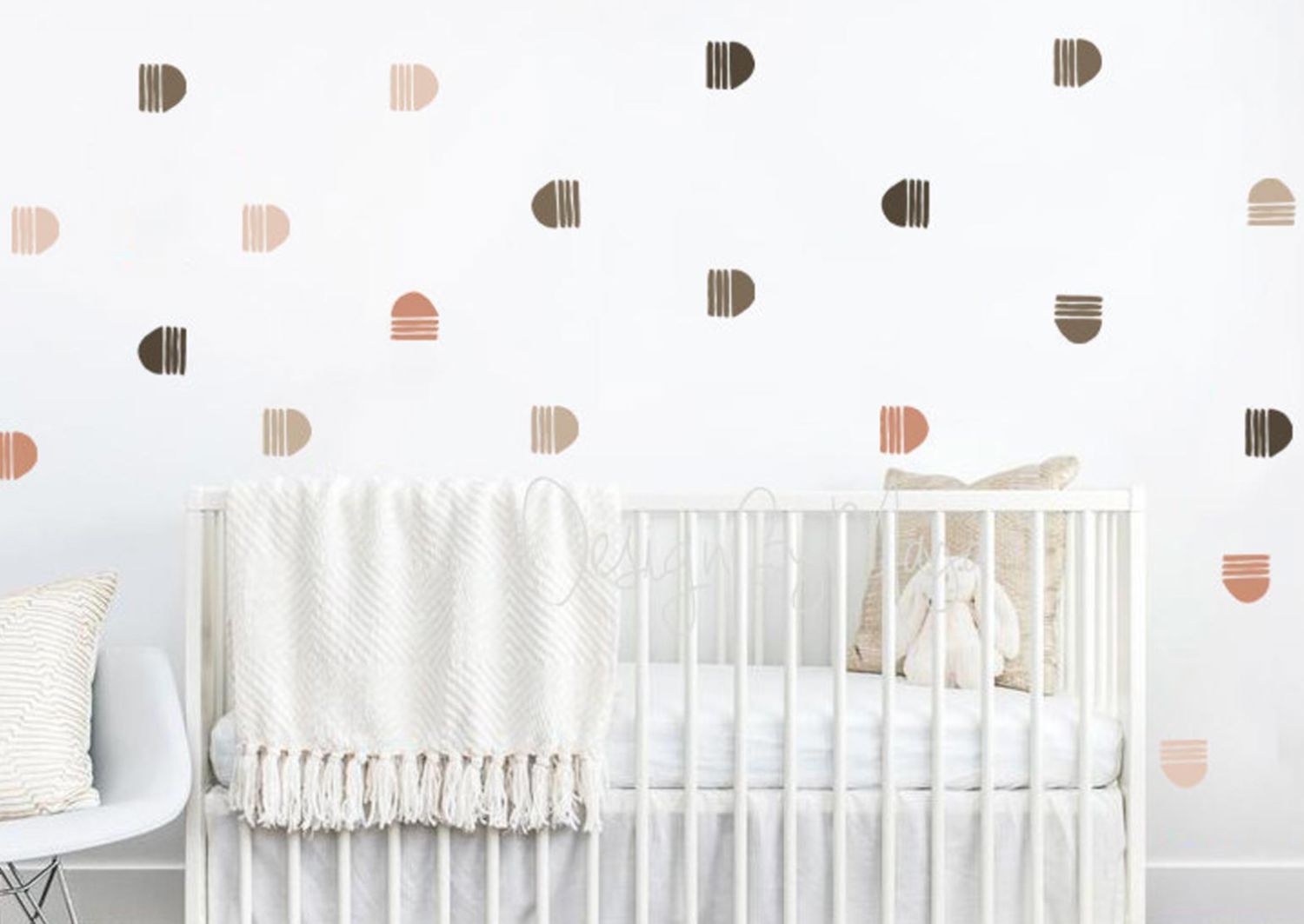 Abstract Curved Arrows - Fabric Nursery Wall Art Decals for Baby and Kids Rooms
