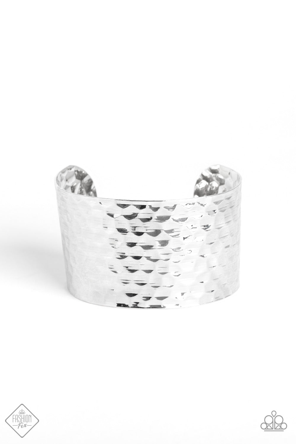 Paparazzi Simmering Shimmer Silver Cuff Bracelet - Fashion Statement Piece