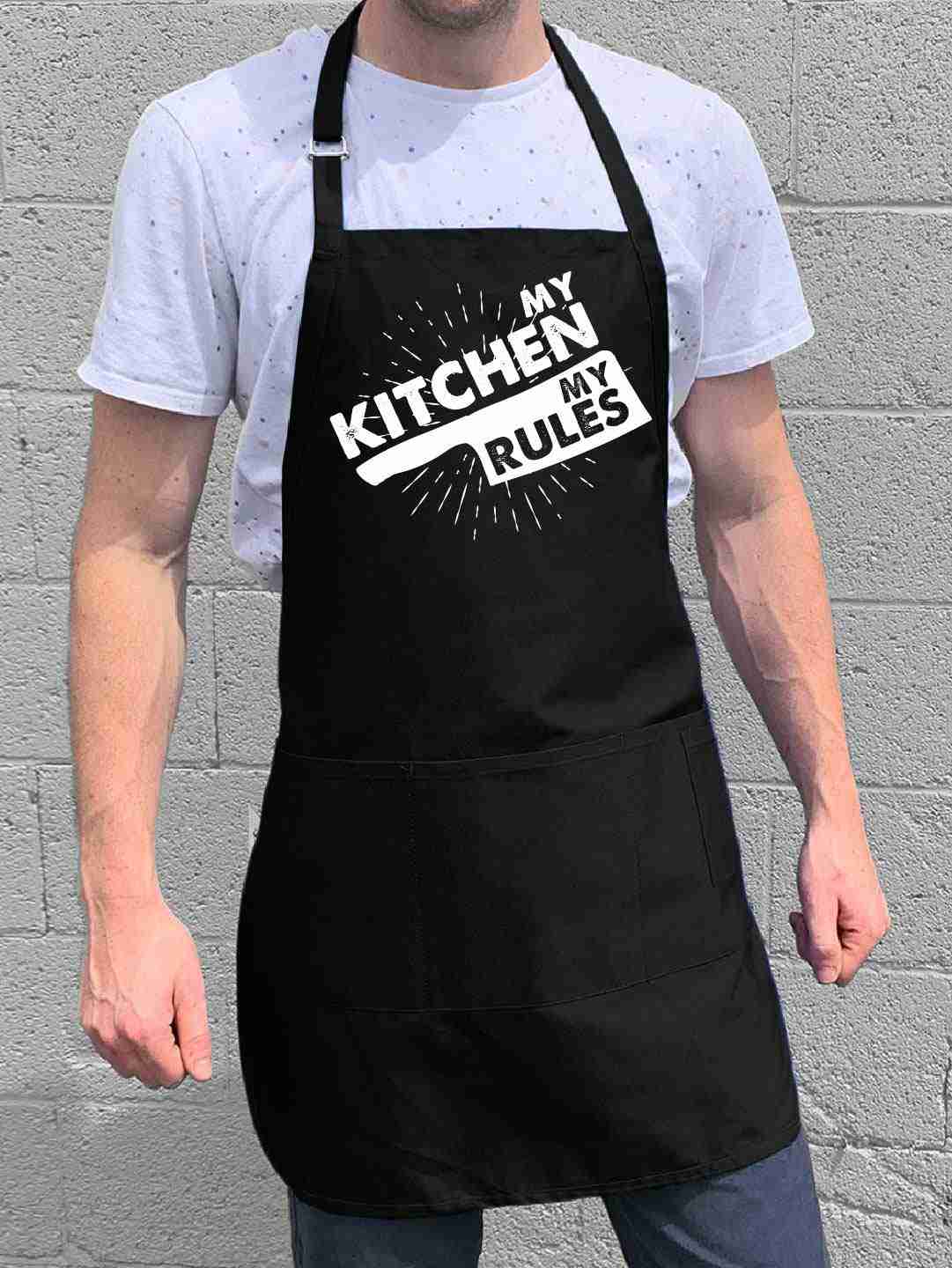 My Kitchen, My Rules Apron - Premium Quality Adjustable Cotton Apron