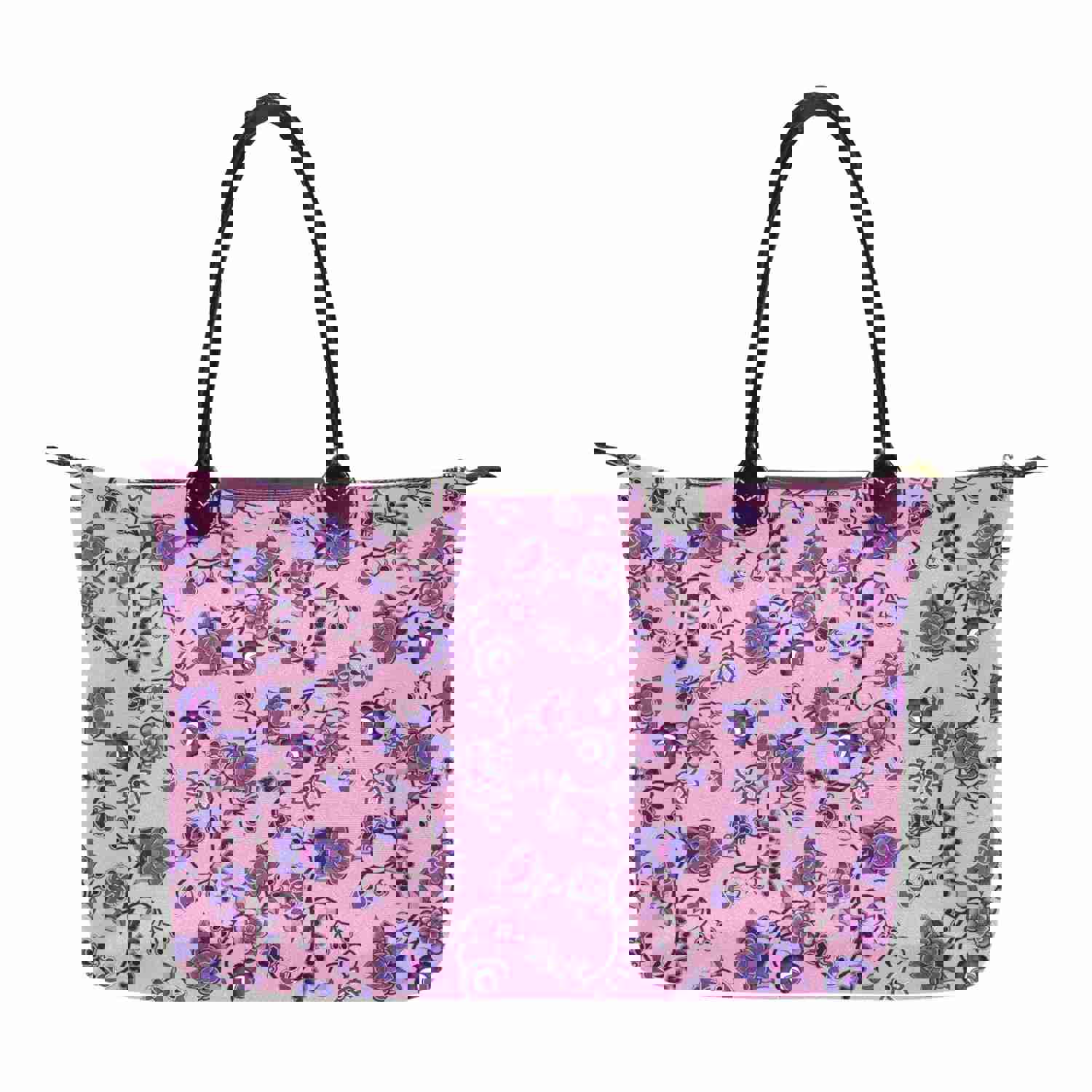 Purple Floral Amour Single-Shoulder Lady Handbag