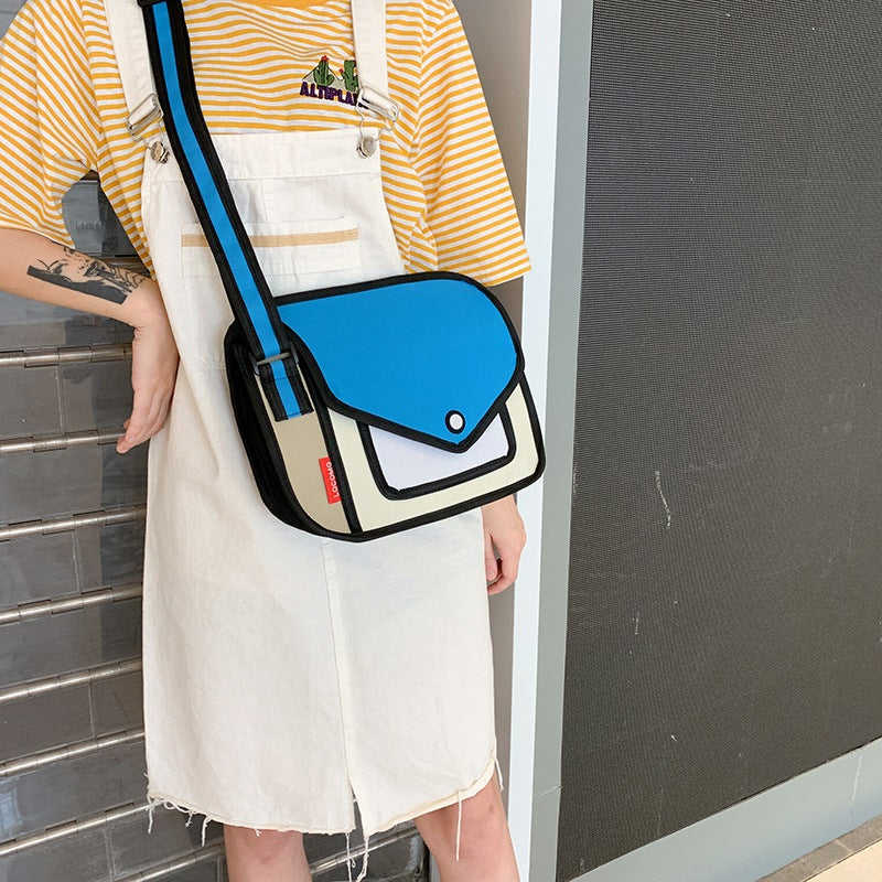 Kawaii Cartoon Art Anime Shoulder Messenger Bag - Two-dimensional Trend Design