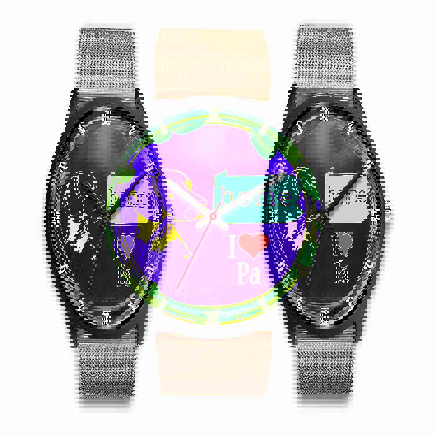 Vizsla Dog Art Pennsylvania Christmas Special Wrist Watch