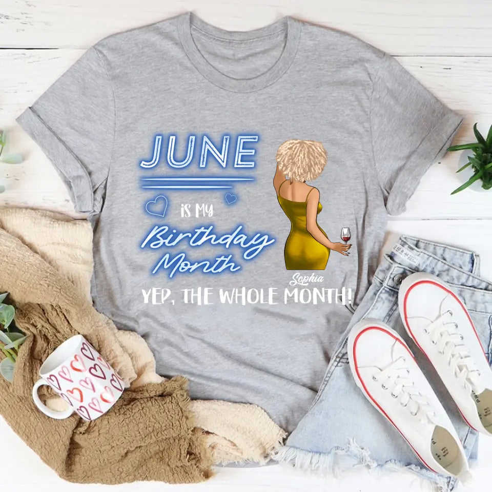 June Birthday Shirt - Custom Birthday Gift for Women Born in June