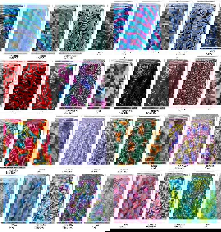 Printed Table Runner Set of 4 - Premium Poly Premier Fabric