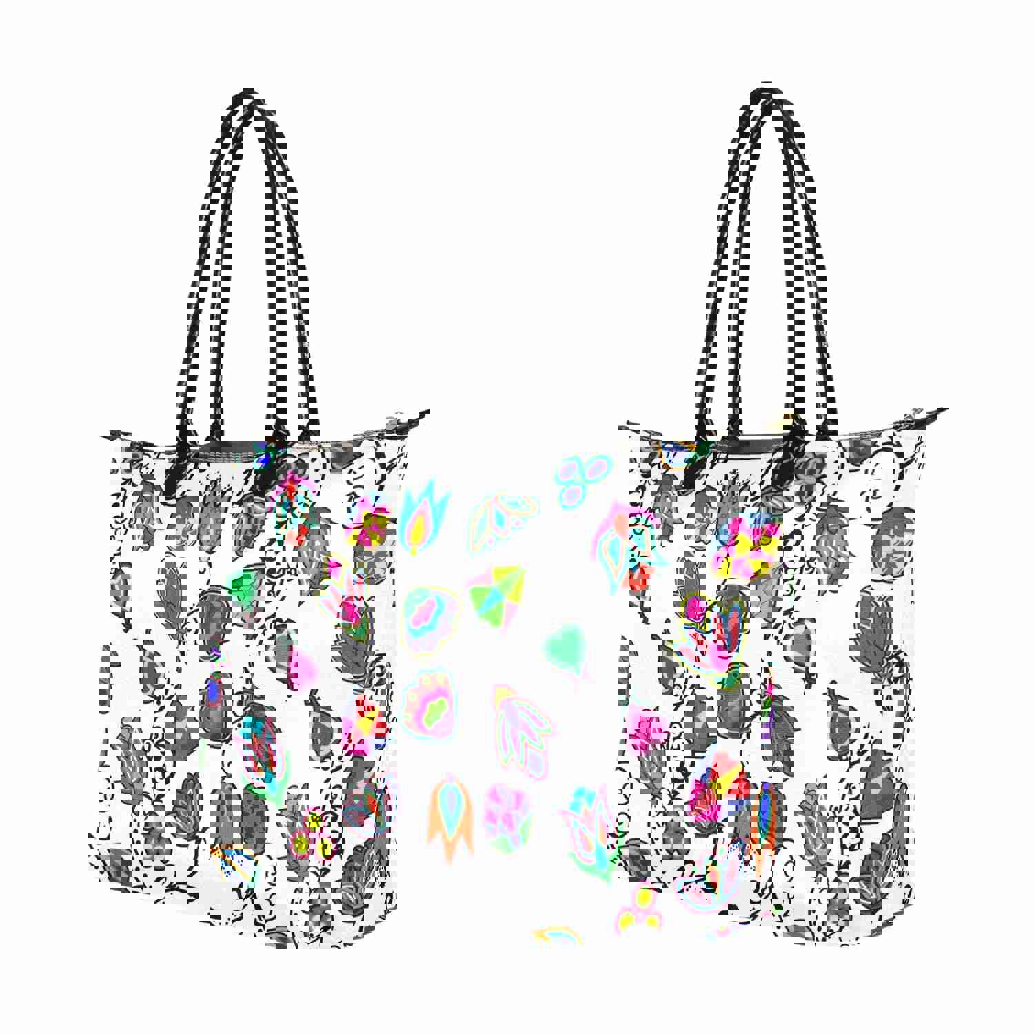 Fashionable Indigenous Paisley White Single-Shoulder Lady Handbag