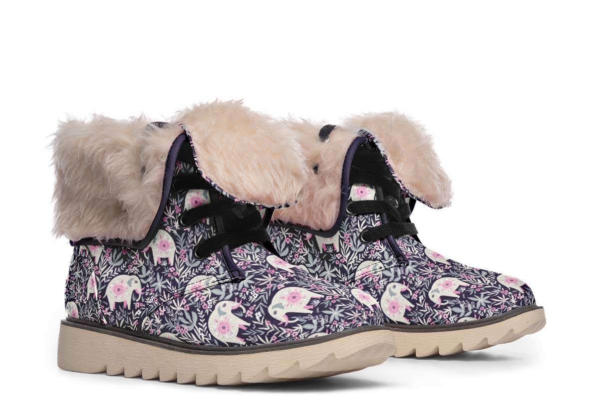 Floral Elephant Polar Vibe Boots