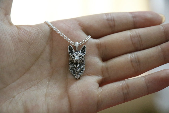 G.SKY German Shepherd Necklace Dog Pendant - Animal Series Jewelry for Pet Lovers (Buy One Get One Free)