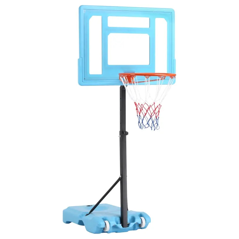 Soozier Adjustable Portable Basketball Hoop System with Wheels for Indoor & Outdoor Use