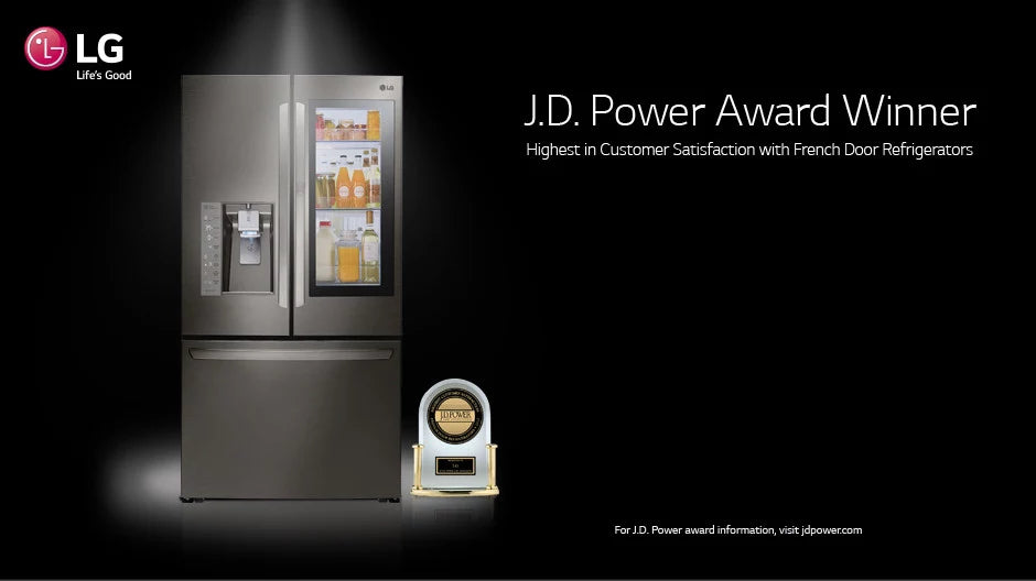 LG - 30 in. W 22 cu. ft. French Door Refrigerator with Ice Maker in Stainless Steel