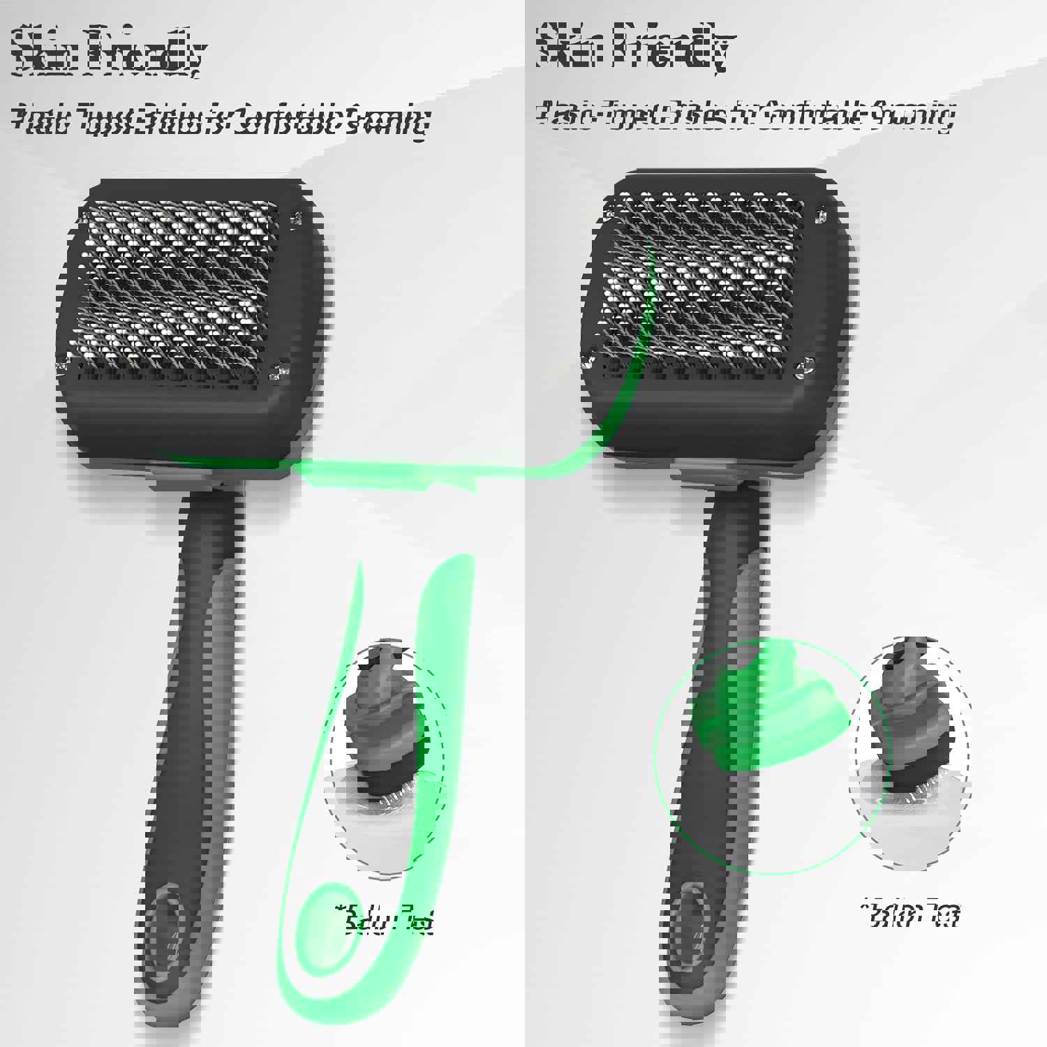 Self Cleaning Slicker Brush for Dogs & Cats - Gentle Deshedding Pet Grooming Tool