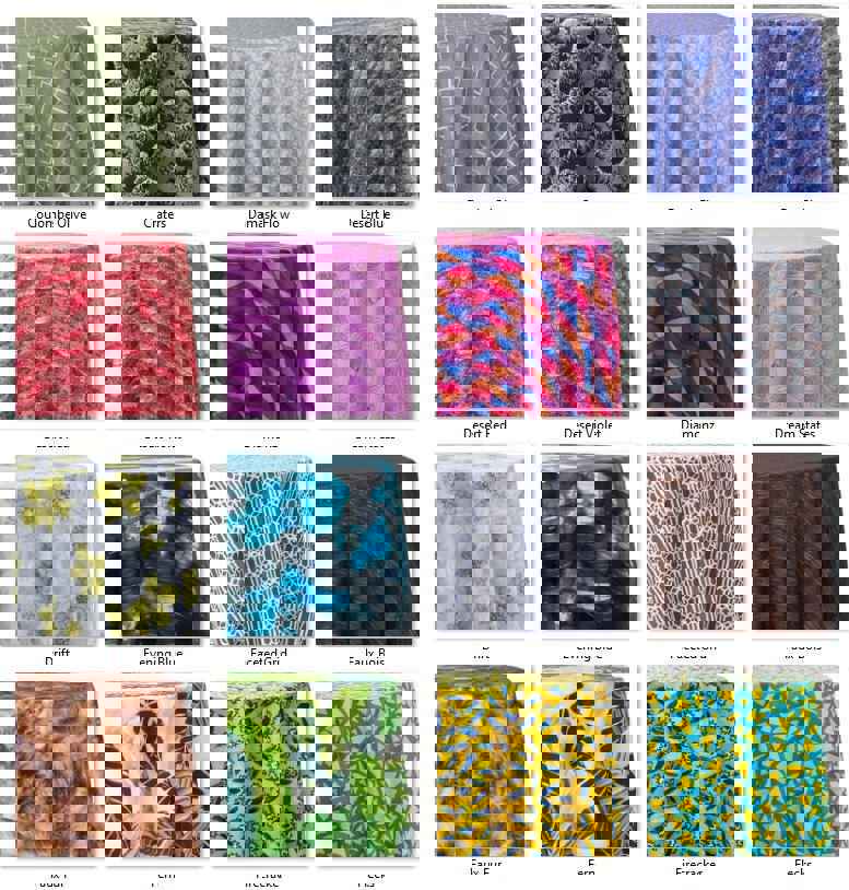 Printed Table Runner Set of 4 - Premium Poly Premier Fabric