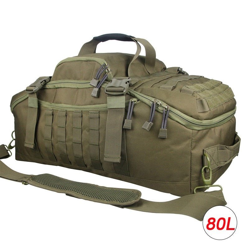 MOS Gear Tactical Travel Backpack 40L 60L 80L - Ultimate 3 Way Duffle Bag