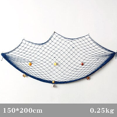 Qfdian Mediterranean Wind Nautical Fishing Net Seaside Wall Decoration