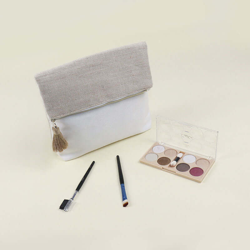 Eco-Friendly Cream Canvas Tote with Hemp Cosmetic & Tech Bag Bundle