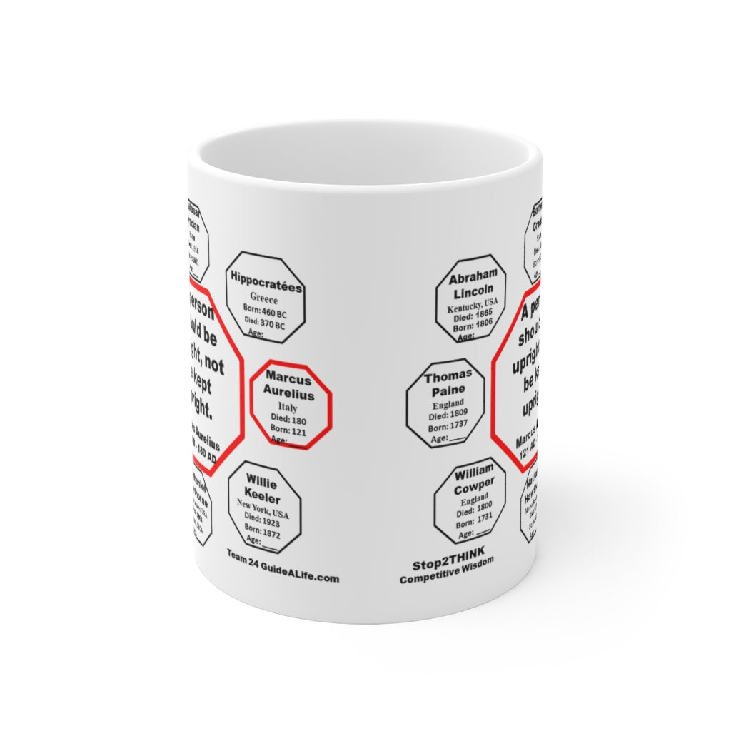 Marcus Aurelius Wisdom Ceramic Mug - 11oz
