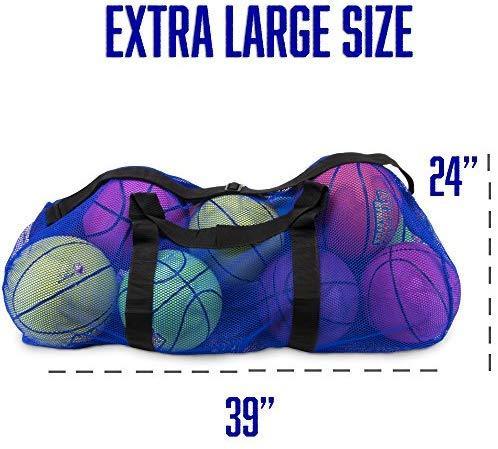 Crown Sporting Goods 39 Mesh Sports Ball Bag with Adjustable Shoulder Strap