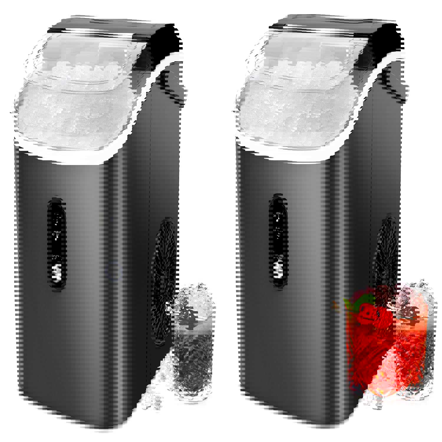 Nugget Ice Maker Countertop - 34Lbs/Day Chewable Pebble Ice Machine with Self Cleaning
