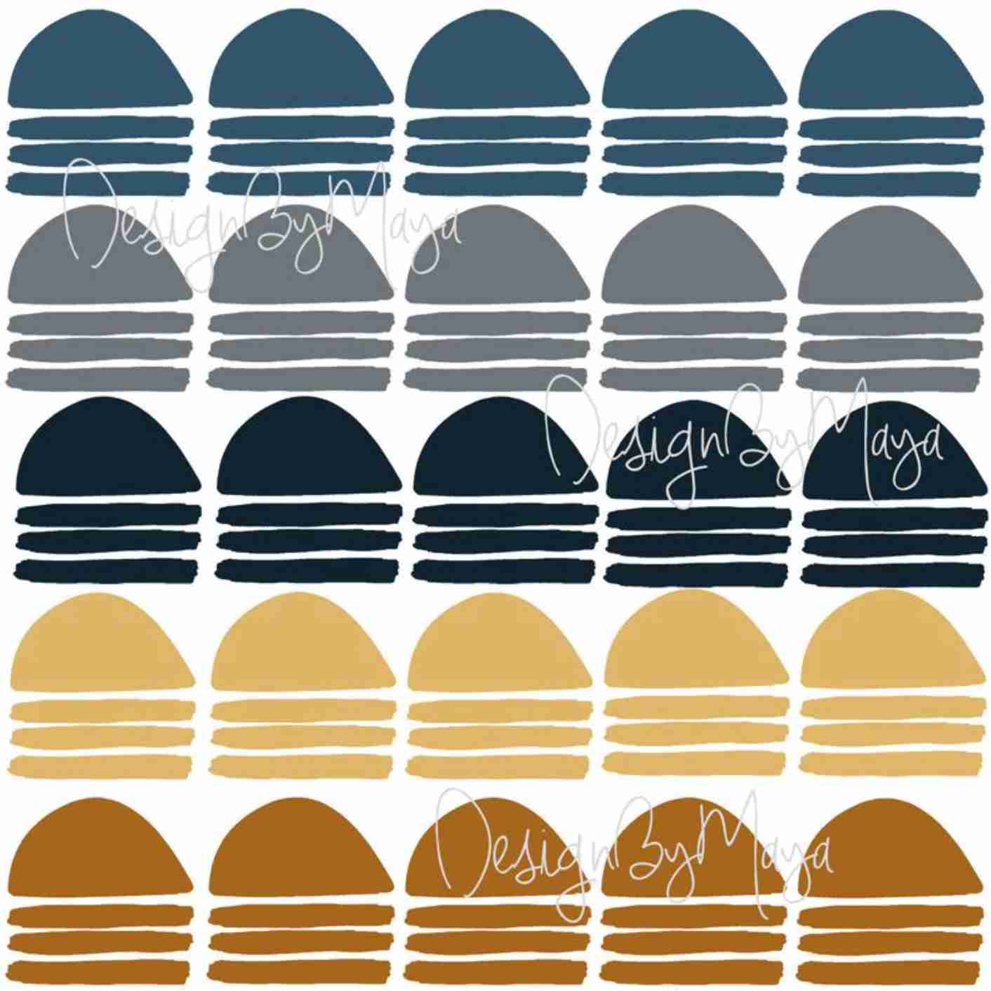 Abstract Curved Arrows - Fabric Nursery Wall Art Decals for Baby and Kids Rooms