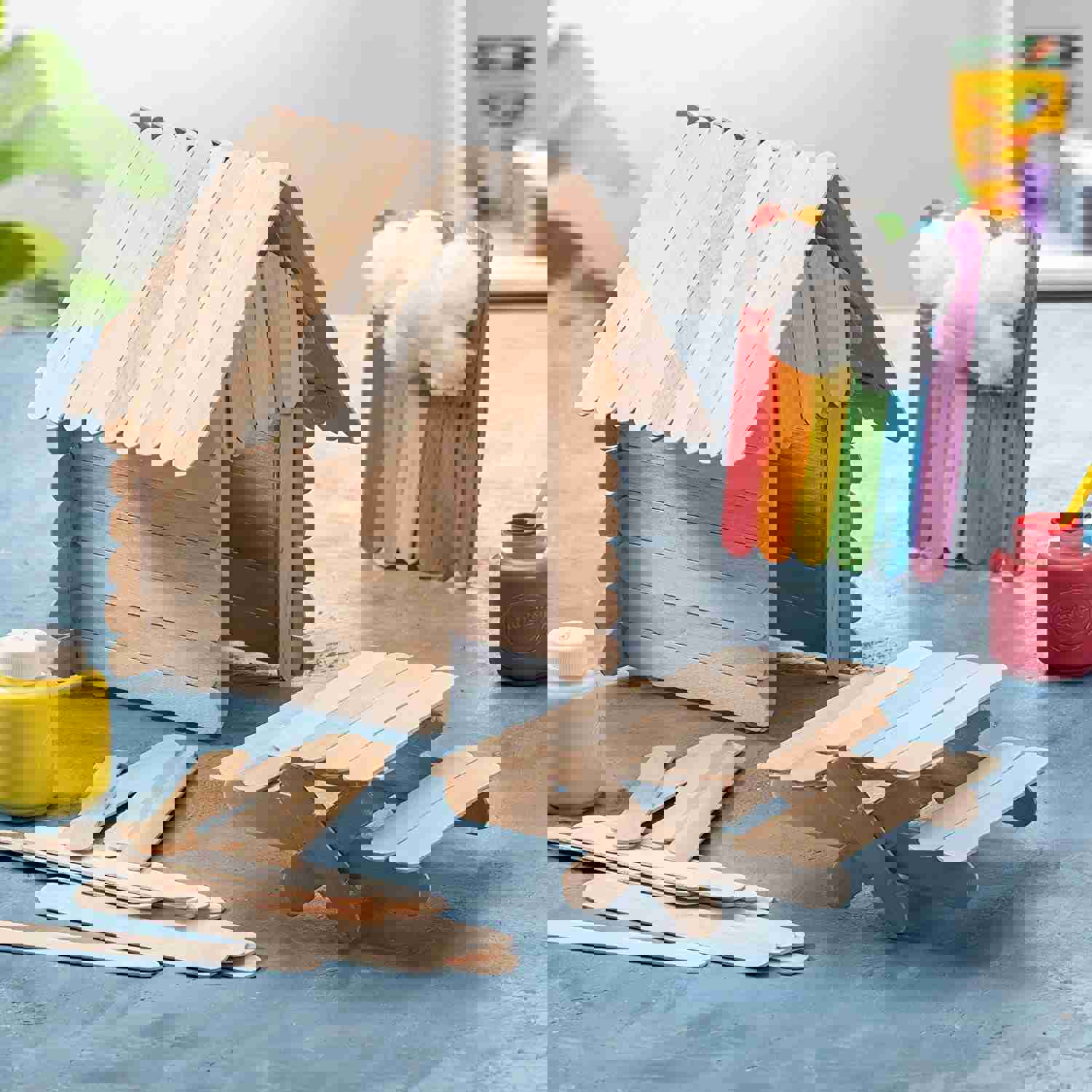 Jumbo 6 Inch Wooden Multi-Purpose Popsicle Sticks (Case of 6000)