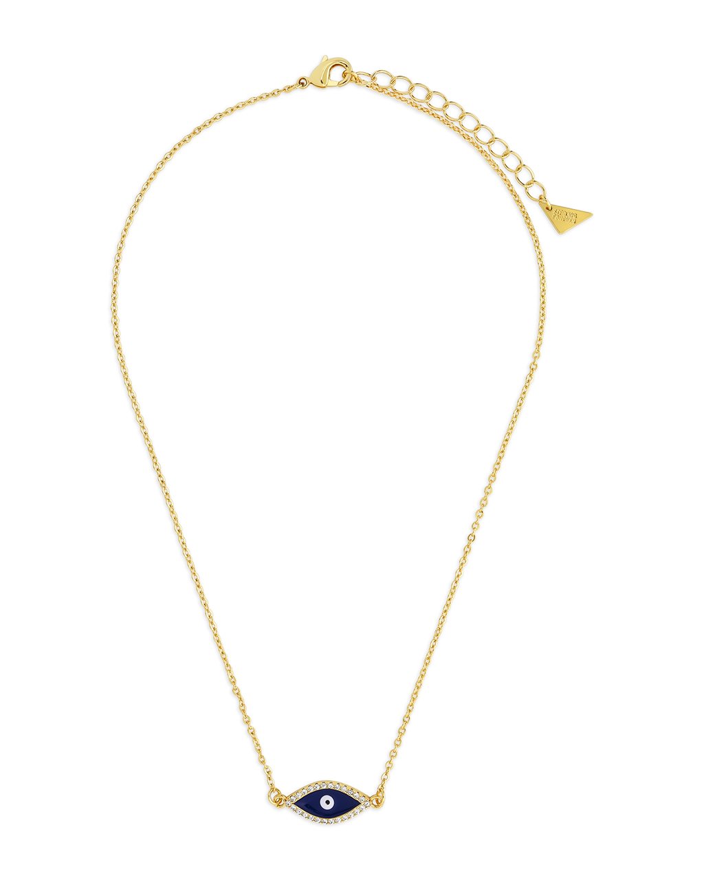 CZ & Enamel Evil Eye Pendant