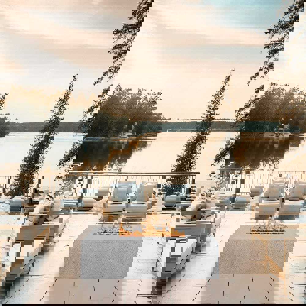 Stonelum Manhattan 04 47-Inch Rectangular GFRC Gas Fire Pit Table