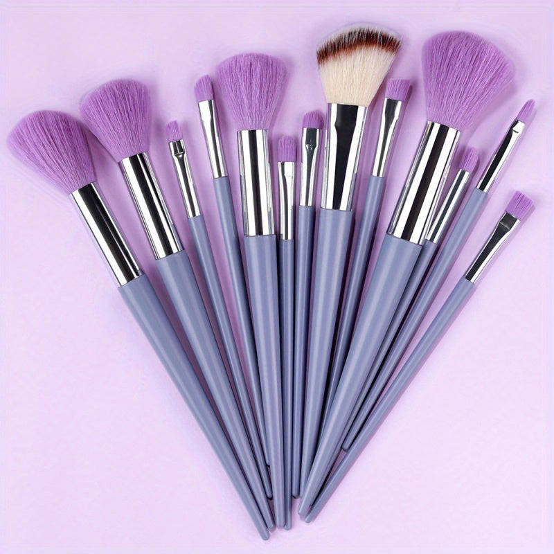 14Pcs Professional Makeup Brush Set with Storage Bag - Soft Fluffy Foundation, Powder, Eyeshadow, Kabuki & Blending Brushes