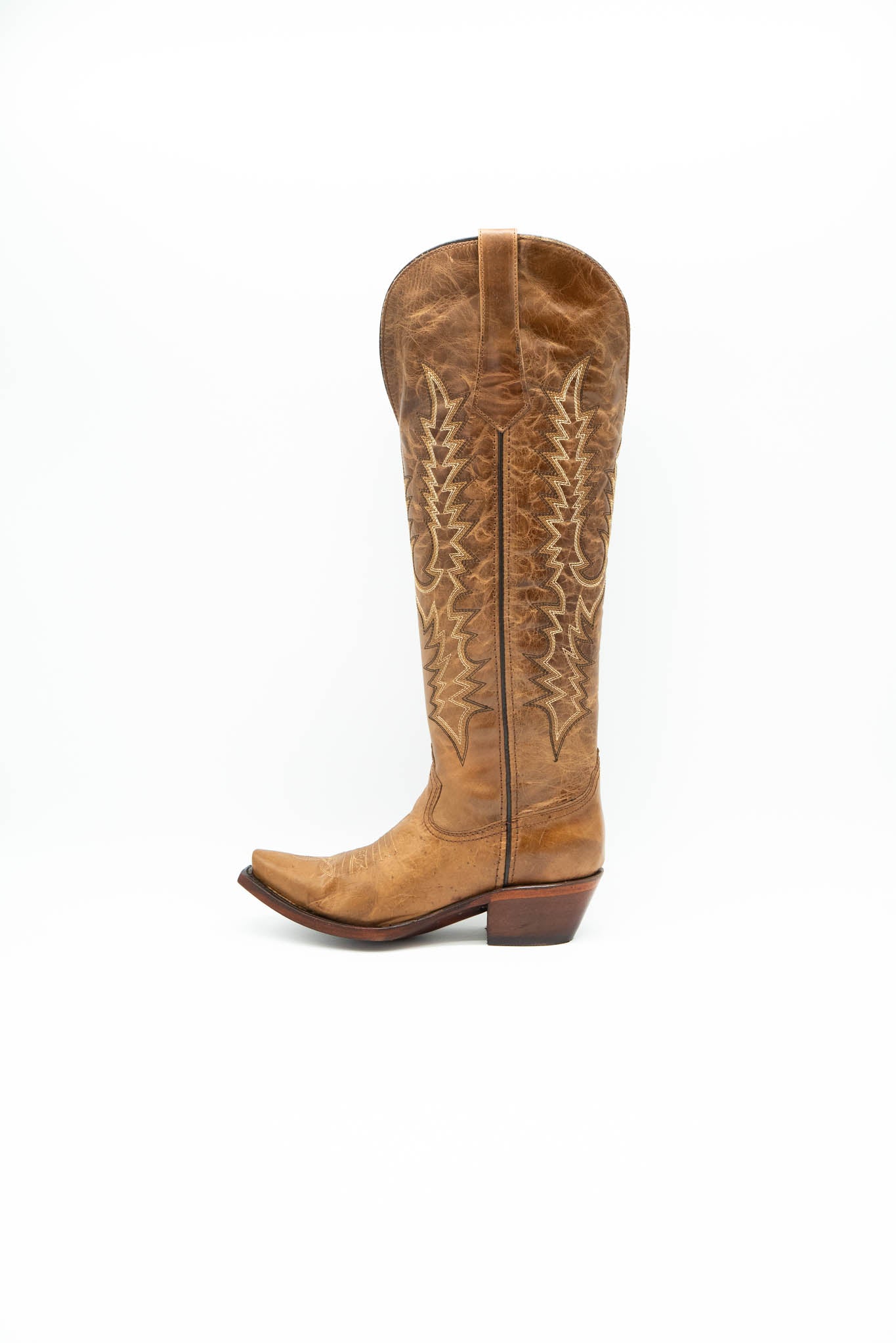 Alexa Est. Aguila Tall Wide Calf Friendly Cowgirl Boot - Genuine Leather