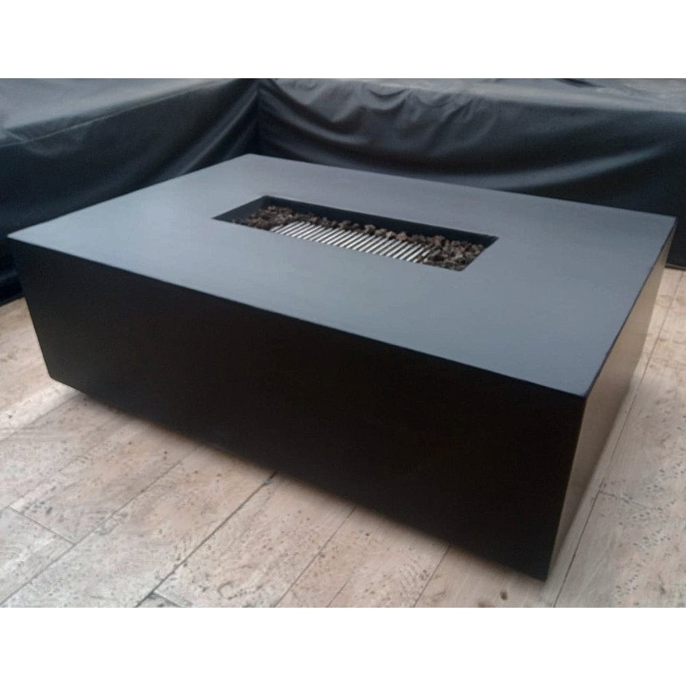 Stonelum Manhattan 04 47-Inch Rectangular GFRC Gas Fire Pit Table