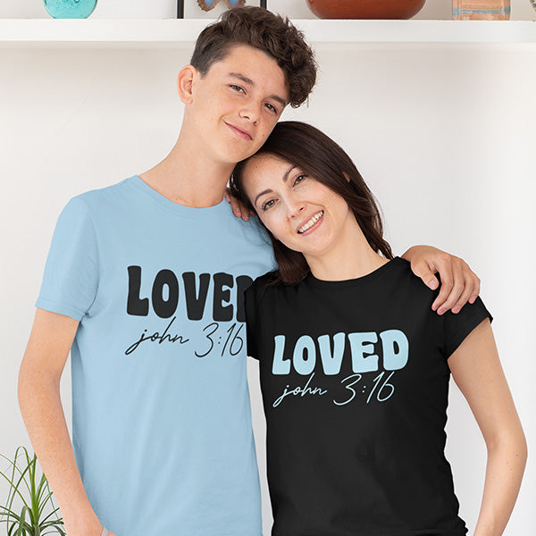 John 3 16 Christian Shirts for Men, Women, and Youth - God Loves Shirt Collection