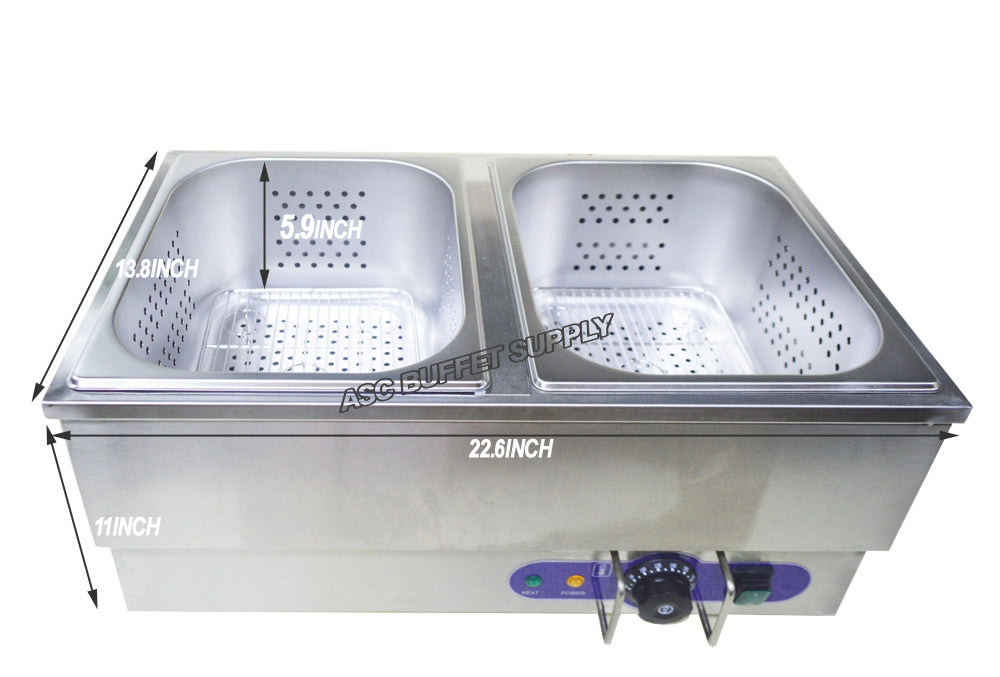 Hot Dog Steamer & Bun Warmer 110V Commercial Food Grade Stainless Steel