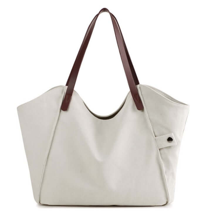 Eco-Friendly Cream Canvas Tote with Hemp Cosmetic & Tech Bag Bundle