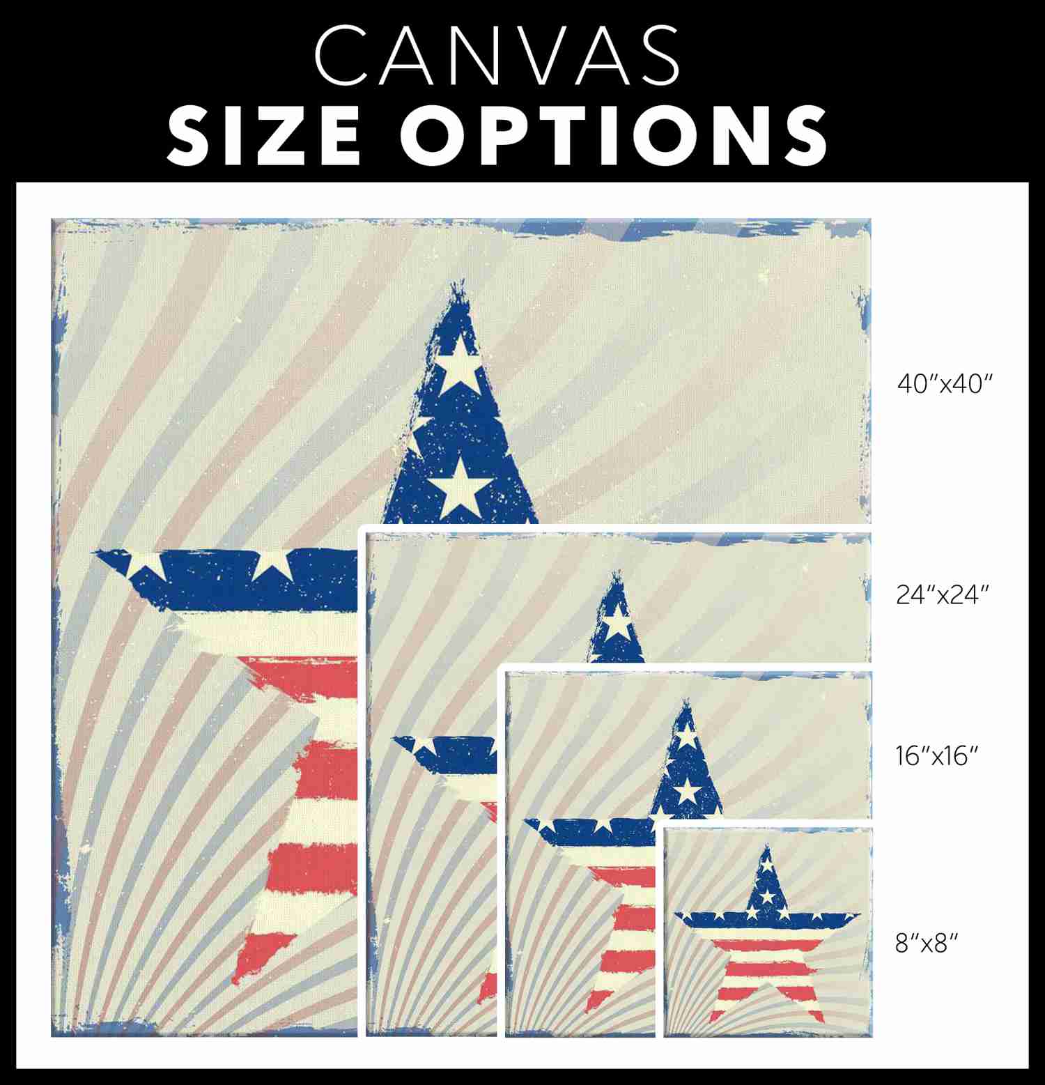 GRUNGE STAR - Premium Canvas Art Print