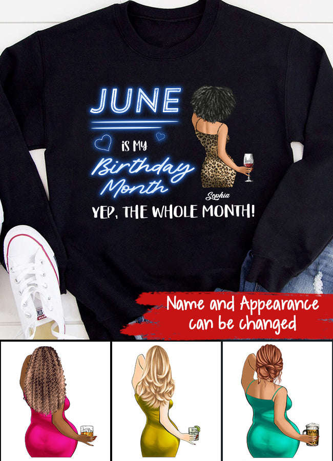 June Birthday Shirt - Custom Birthday Gift for Women Born in June