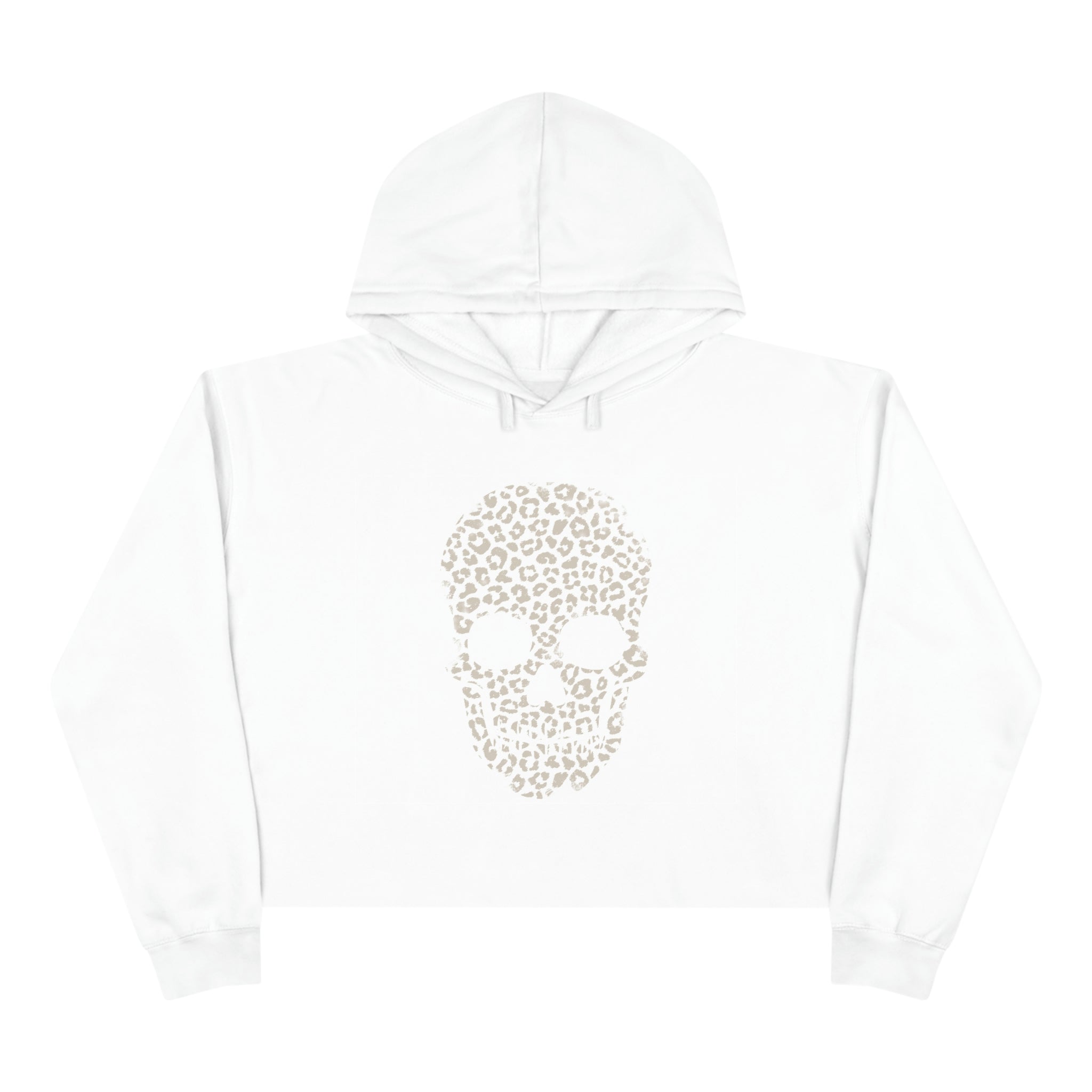 Vintage Skull Cropped Hoodie