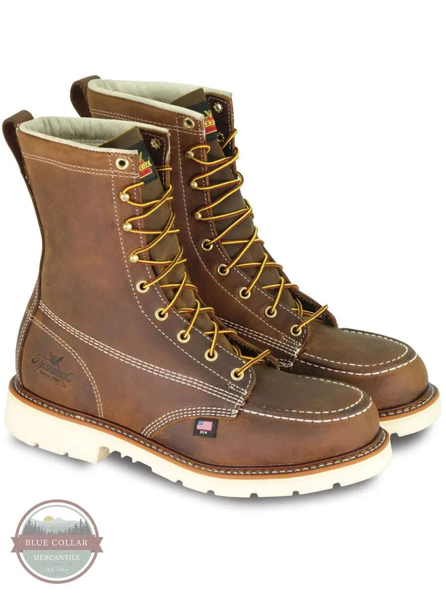 Thorogood 804-4378 American Heritage 8 Inch Steel Moc Toe Work Boot