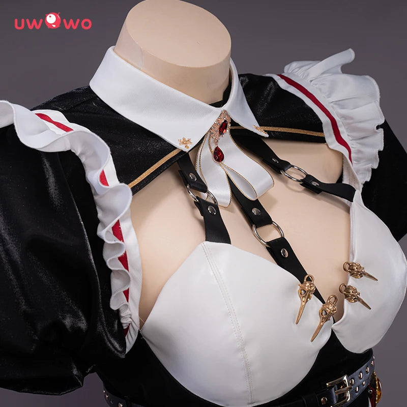 UWOWO Rosaria Cosplay Maid Costume - Genshin Impact Fanart Dress for Halloween & Christmas