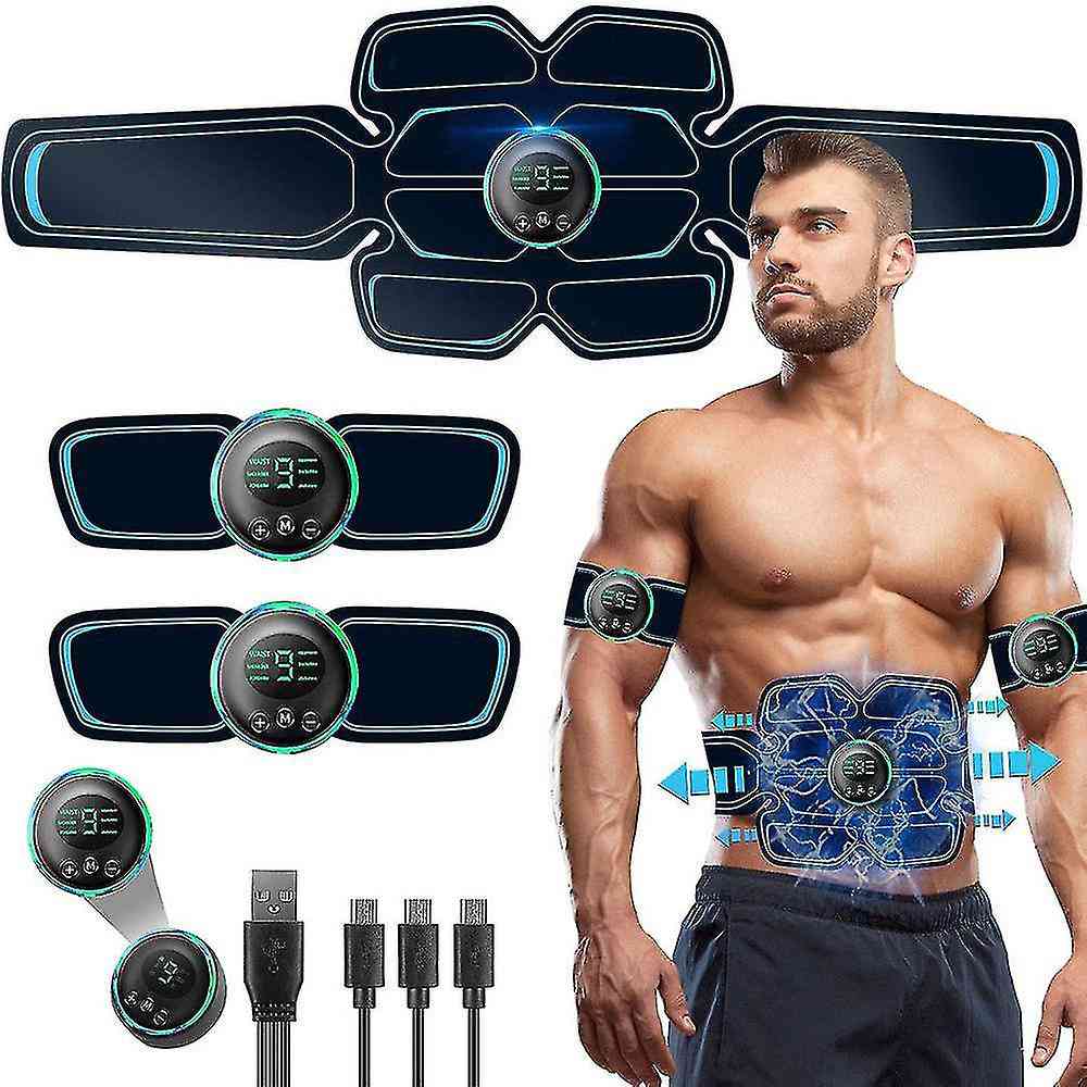 Ems Abdominal Arm Trainer Body Slimming Belt Abs Muscle Stimulator Toner For Home Gym Fitness Exercise