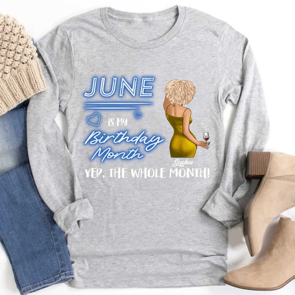 June Birthday Shirt - Custom Birthday Gift for Women Born in June