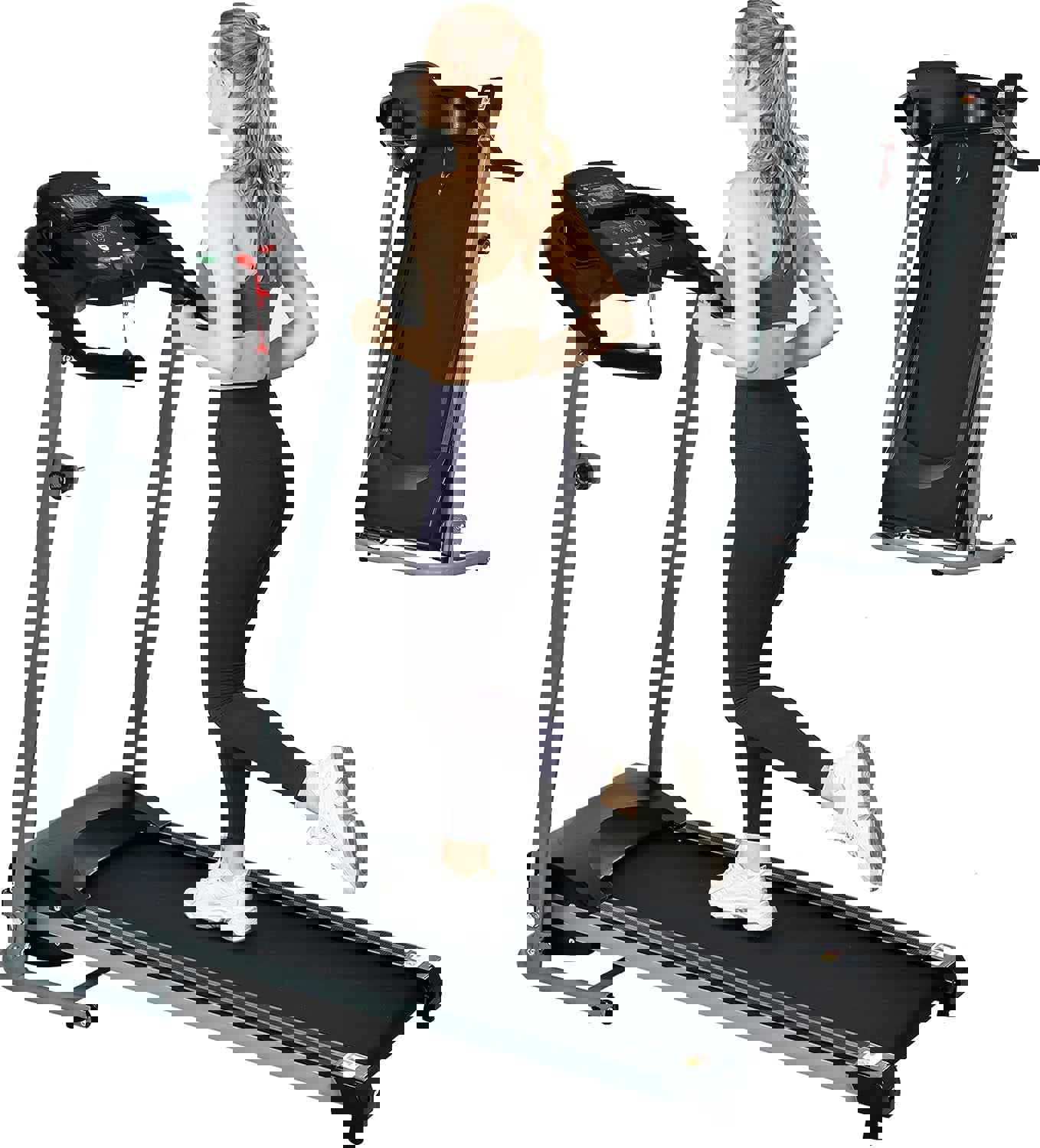 HLAiLL 2.0HP Treadmill for Home Folding 240lb Weight Capacity with HD Screen & Shock Absorber