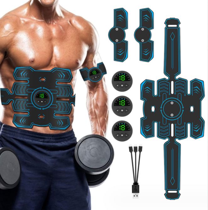 Ems Abdominal Arm Trainer Body Slimming Belt Abs Muscle Stimulator Toner For Home Gym Fitness Exercise
