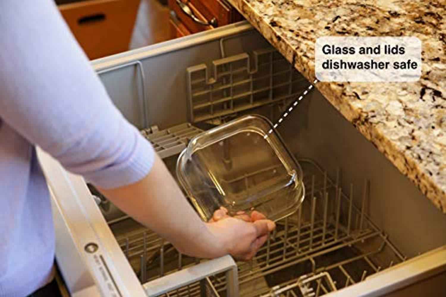 Vibz Glass Food Storage Containers - 18 Piece Set for Prep, Freeze, Reheat, and Bake