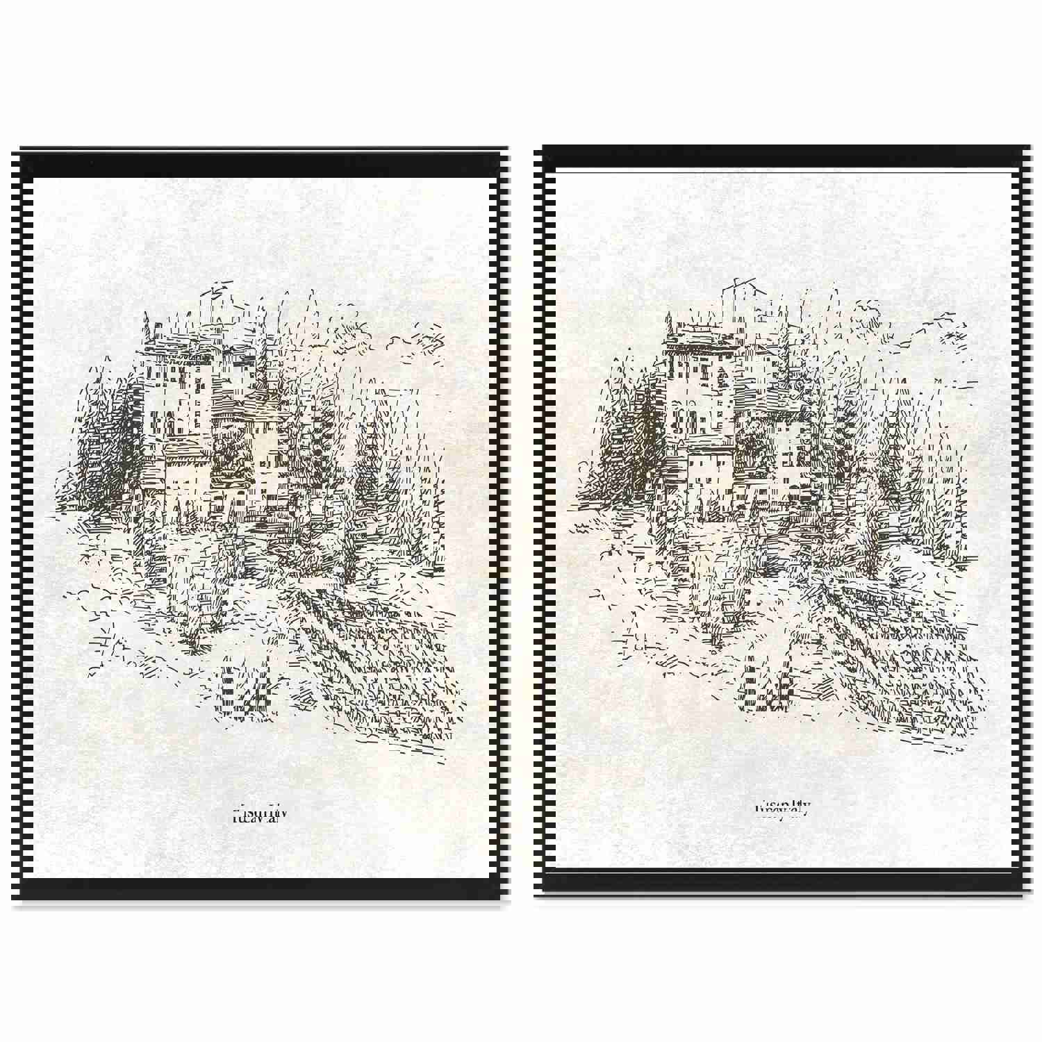 Tuscany Italy Winery Canvas Print Pictures Frames Home Décor Wall Art Gifts
