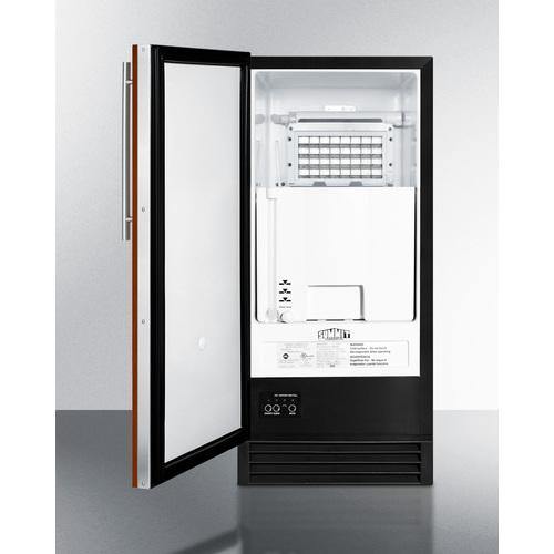 Summit 15 Inch Commercial Ice Maker with 25 lbs. Storage Capacity, 50 lbs. Daily Production