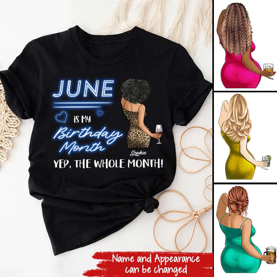 June Birthday Shirt - Custom Birthday Gift for Women Born in June