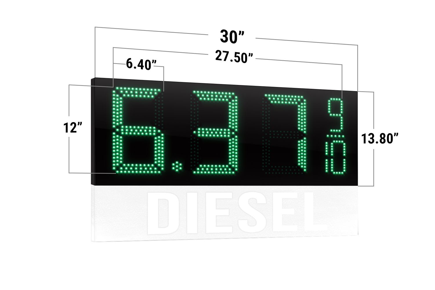 Versatile Range LED Gas Station Digit Signs: 10 to 24 - Bright, Durable, & Energy-Efficient