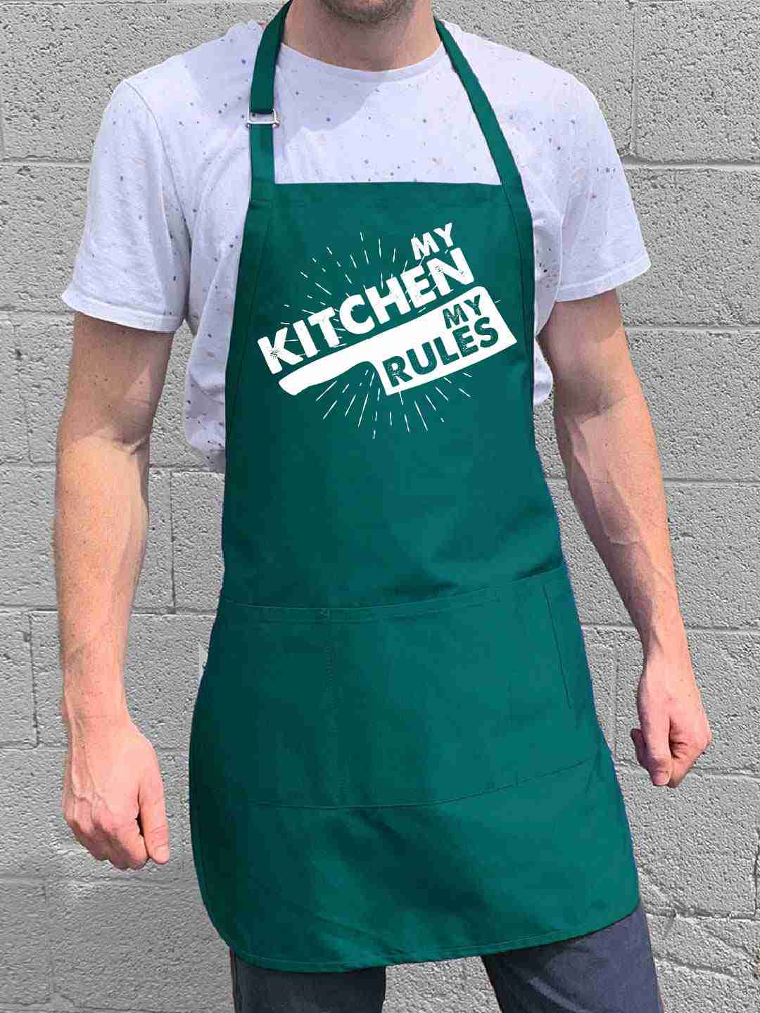 My Kitchen, My Rules Apron - Premium Quality Adjustable Cotton Apron