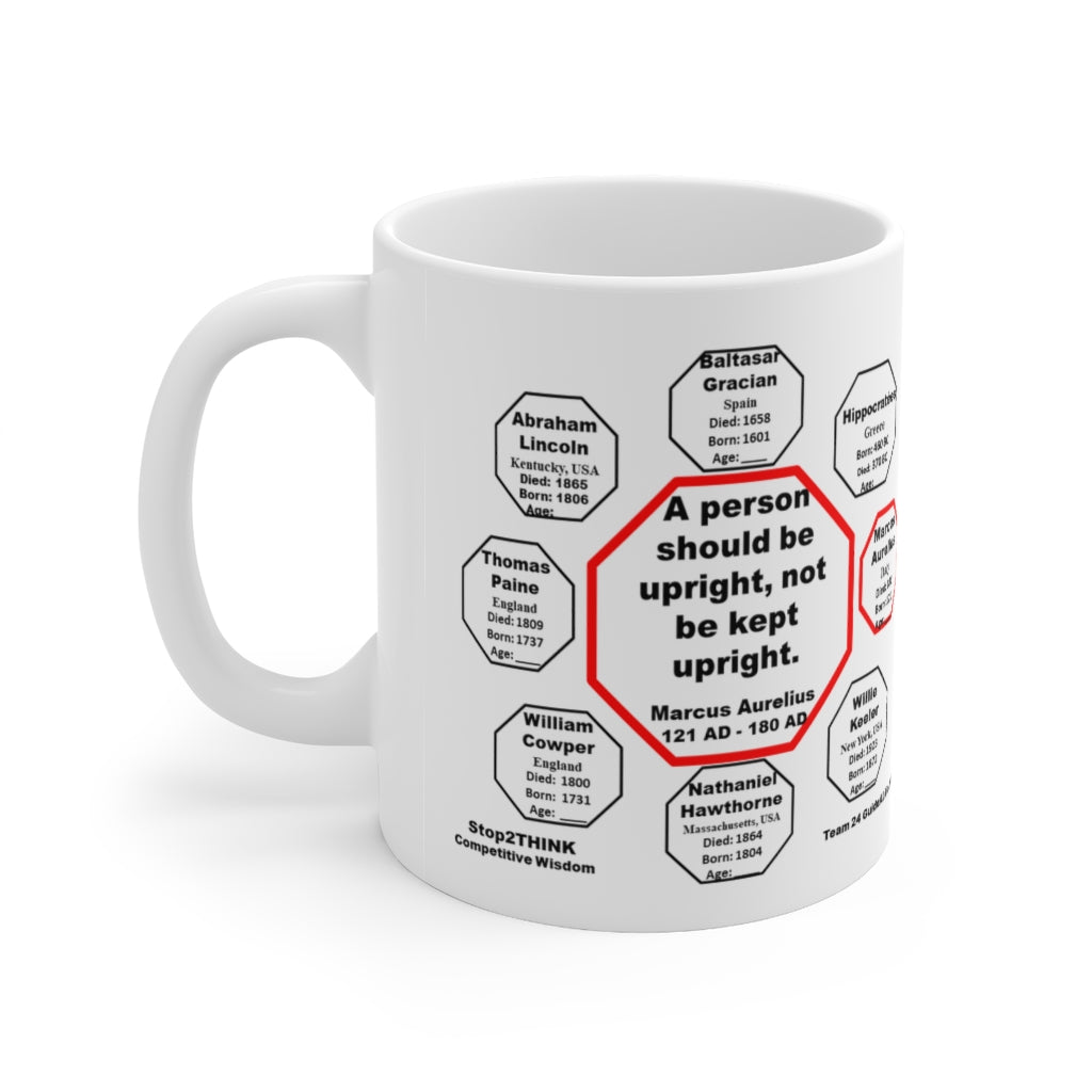 Marcus Aurelius Wisdom Ceramic Mug - 11oz